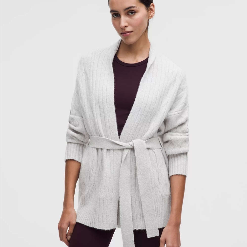 lululemon athletica Alpaca Blend Tie-Front Long Cardigan
